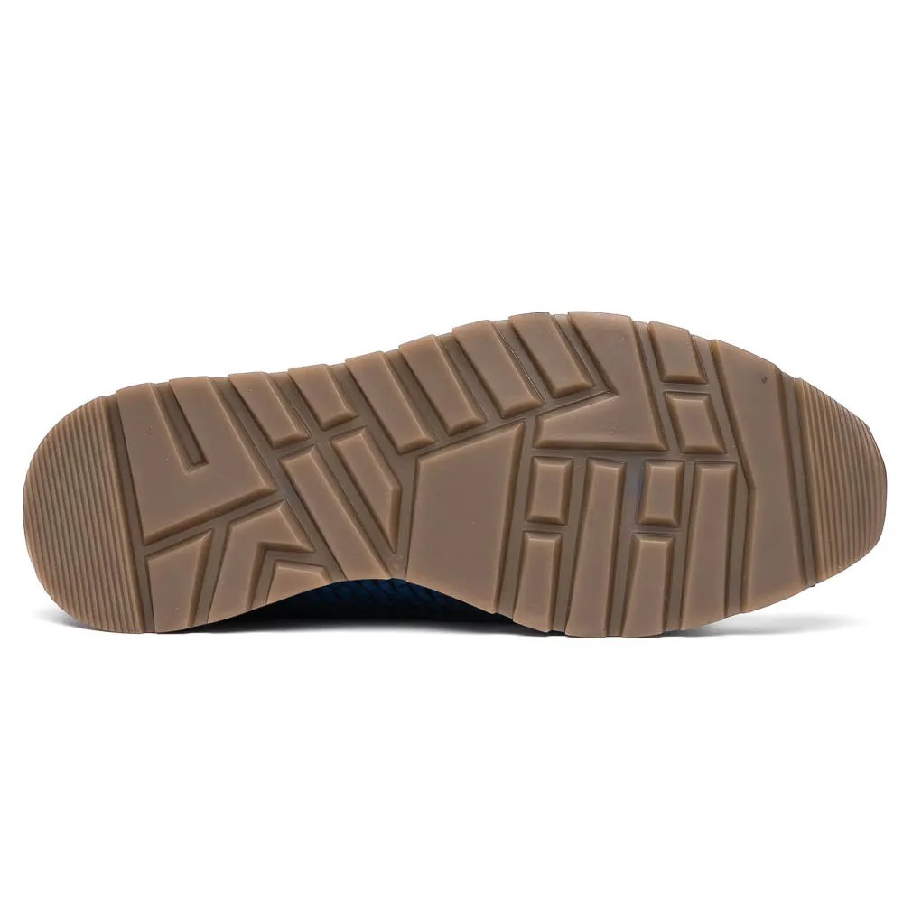 Marco Di Milano Roma in Black Caiman Crocodile & Woven Calfskin Sneakers