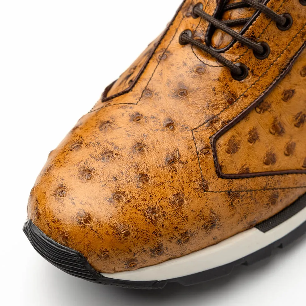 Marco Di Milano Scanno Antique Paja Ostrich Quill Sneakers