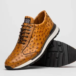 Marco Di Milano Scanno Antique Paja Ostrich Quill Sneakers