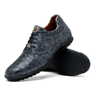 Marco Di Milano Vulcan in Rustic Grey Alligator Sneakers