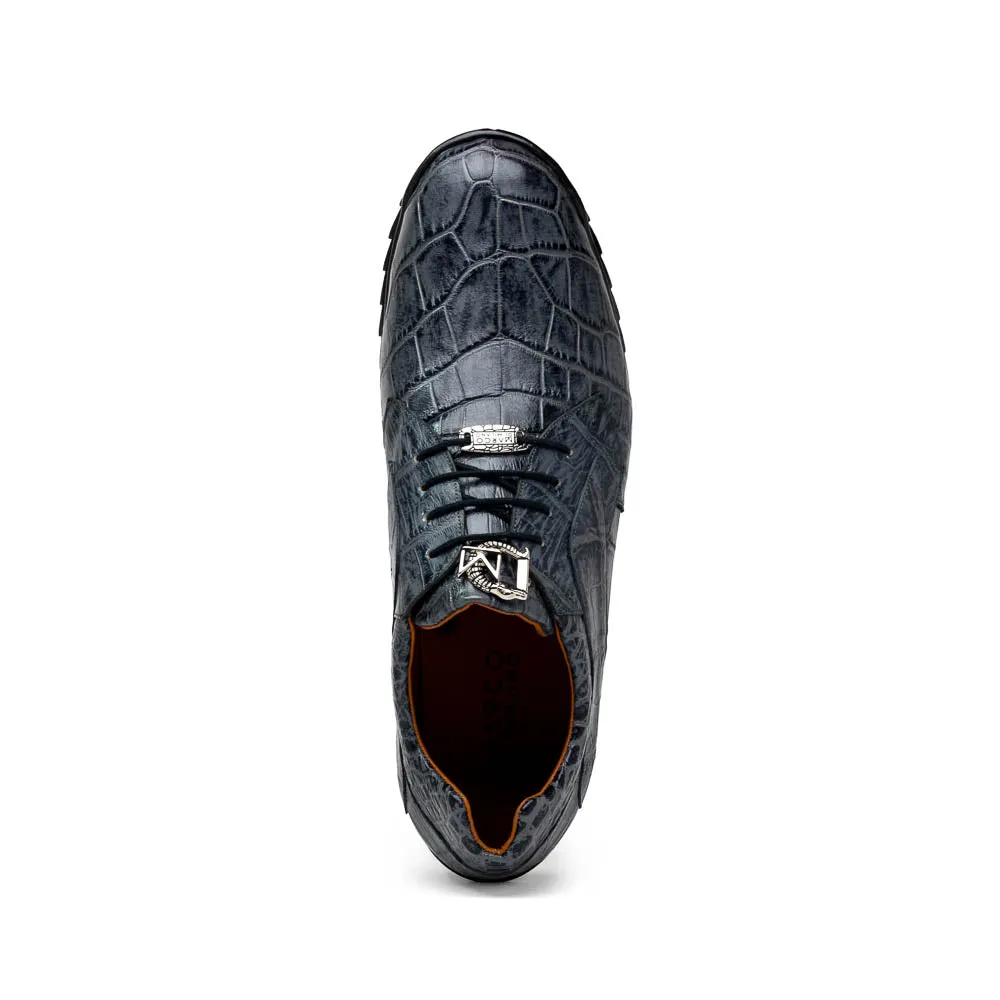 Marco Di Milano Vulcan in Rustic Grey Alligator Sneakers