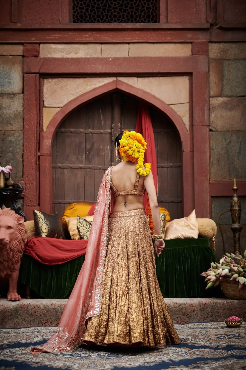 Maroon Lampi Gota Lehenga Set