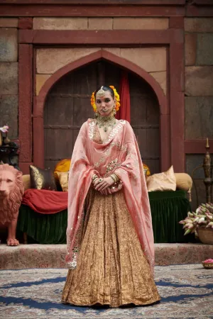 Maroon Lampi Gota Lehenga Set