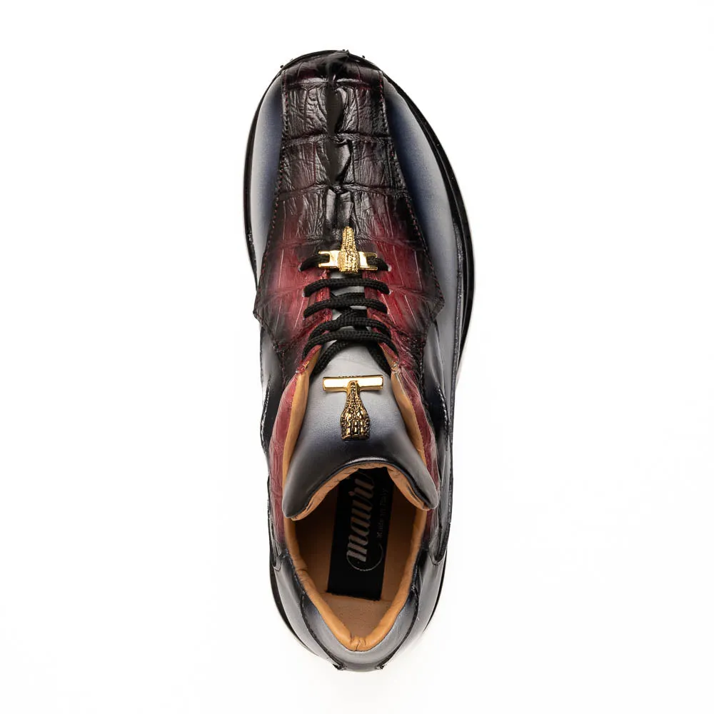 Mauri 8596/4 Acre Raindrops & Ruby Red Dirty Black Hornback / Nappa Sneakers