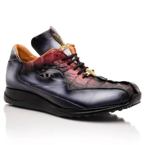 Mauri 8596/4 Acre Raindrops & Ruby Red Dirty Black Hornback / Nappa Sneakers