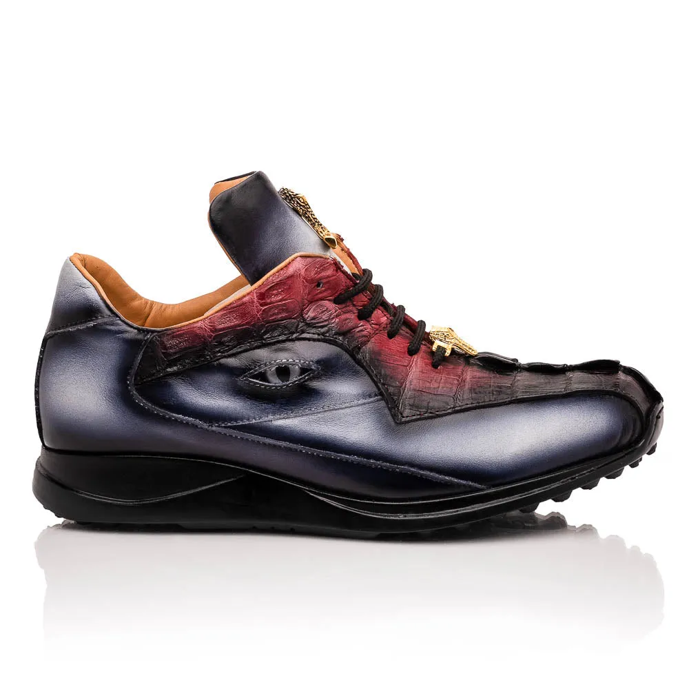 Mauri 8596/4 Acre Raindrops & Ruby Red Dirty Black Hornback / Nappa Sneakers