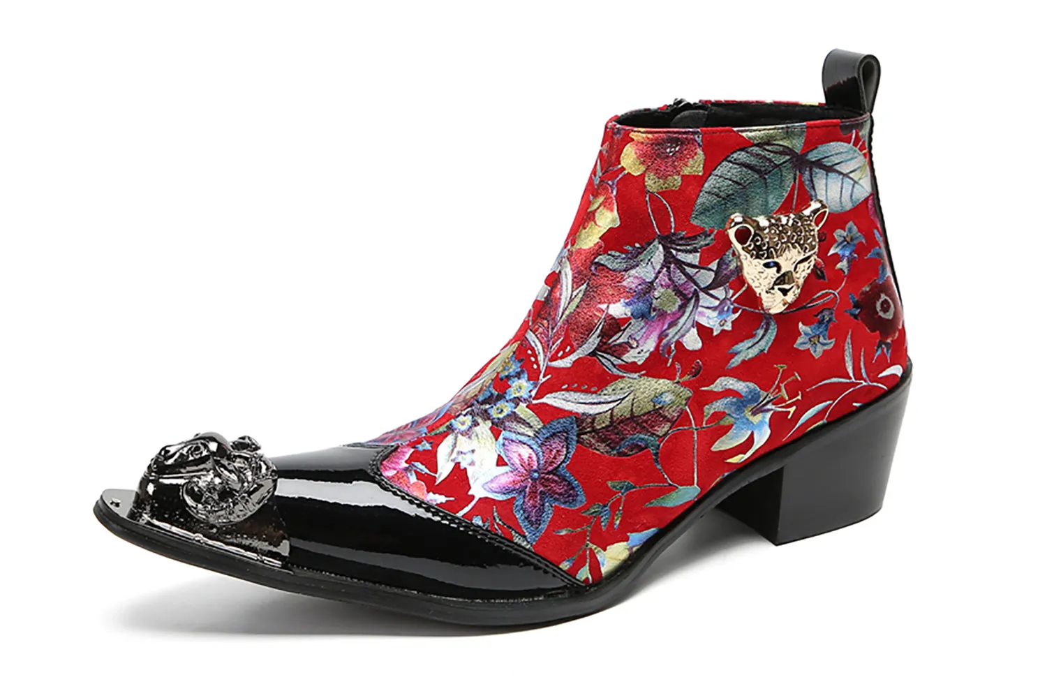Men's Metal-Wingtip Comfort Western Boots