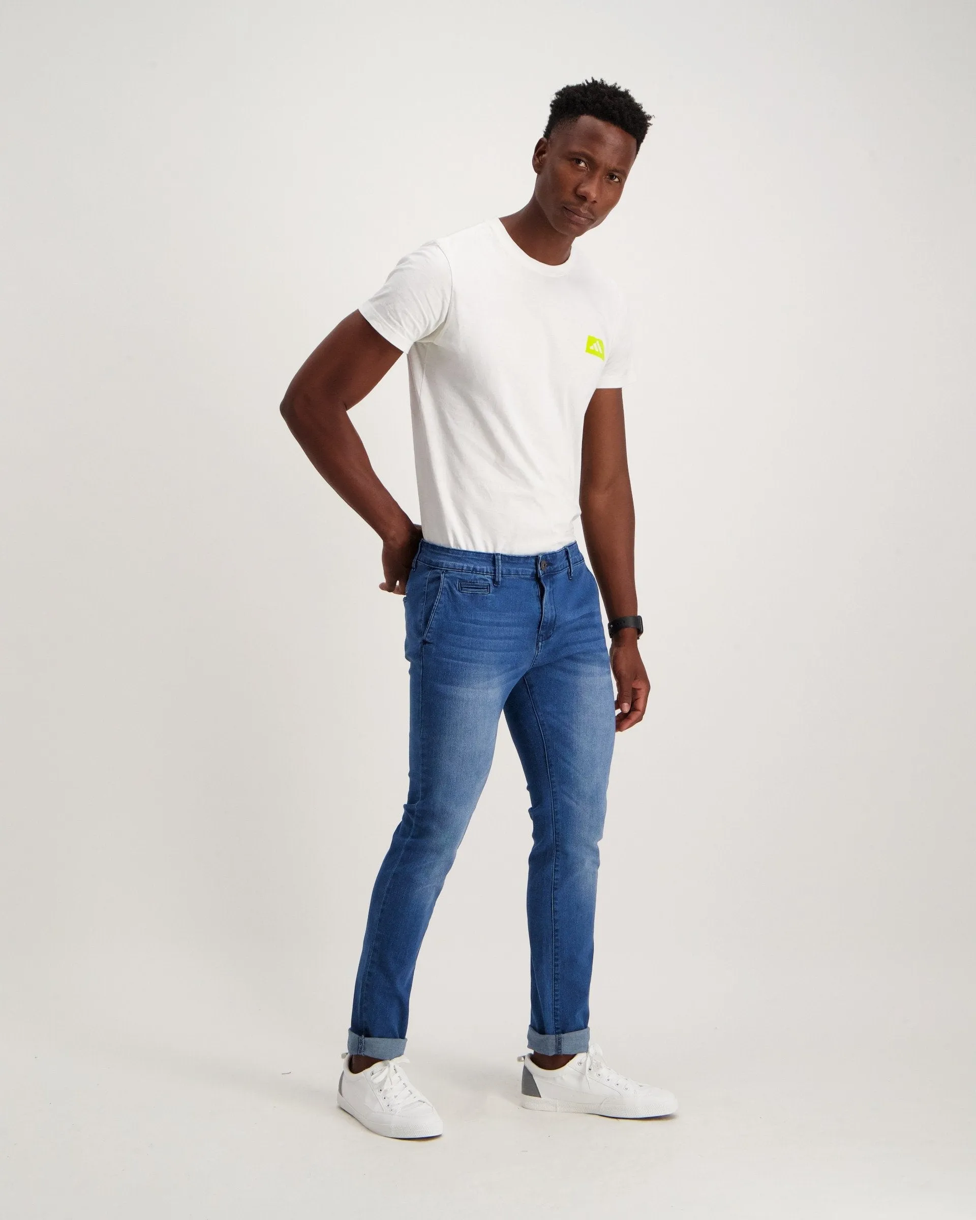 Men's Mid Blue Slim Denim Jean