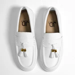 Mens - Tassel Mocc Shoe - White