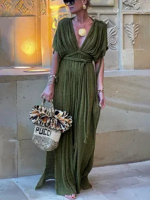 Mika Lightweight Draped Maxi Dress