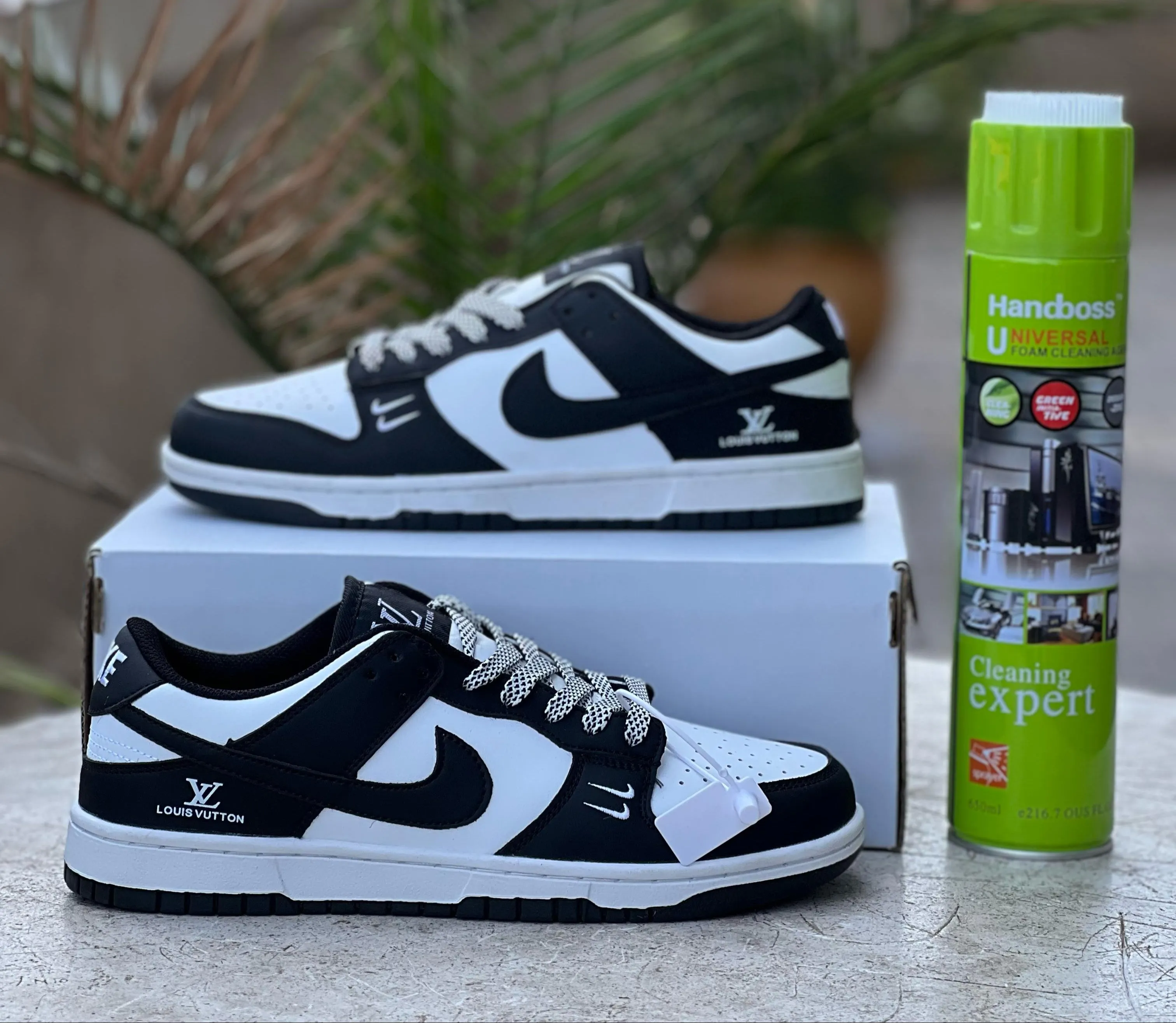Nike Dunk Low x Louis Vuitton "Black & White" Sneakers