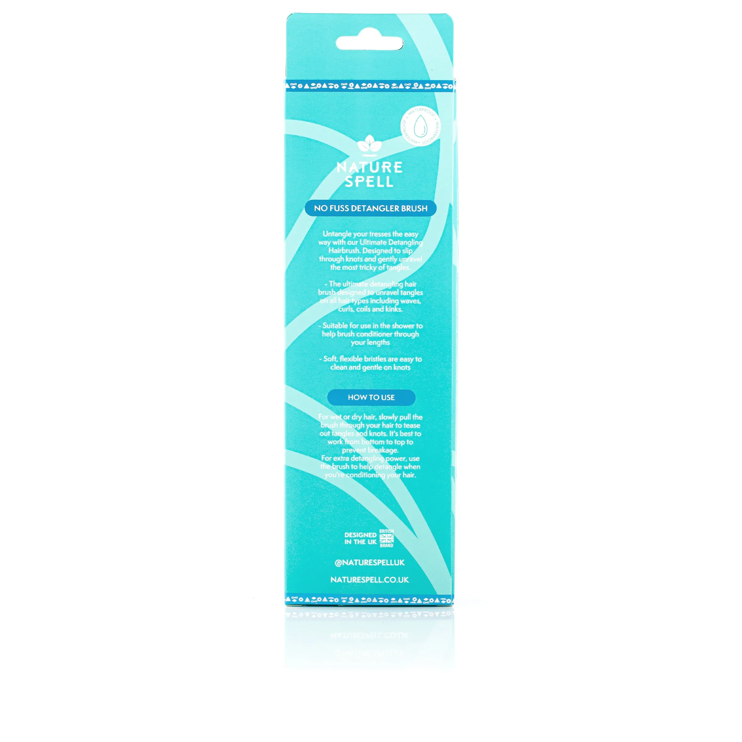No Fuss Detangler Brush - Glossy Turquoise