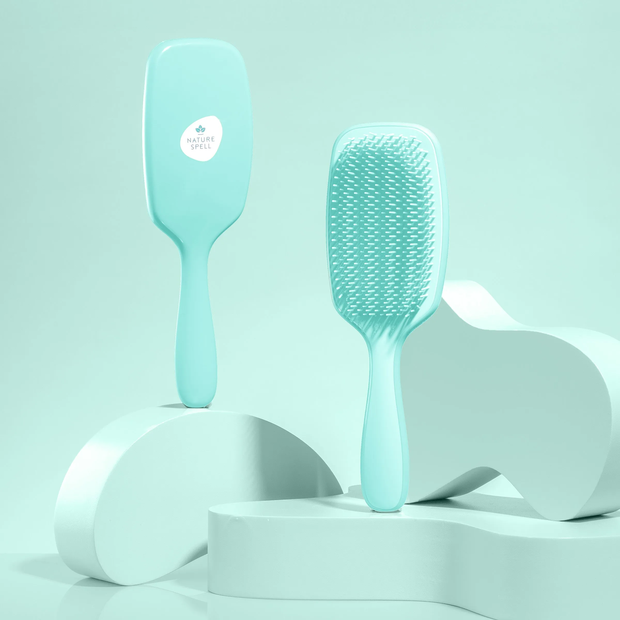 No Fuss Detangler Brush - Glossy Turquoise