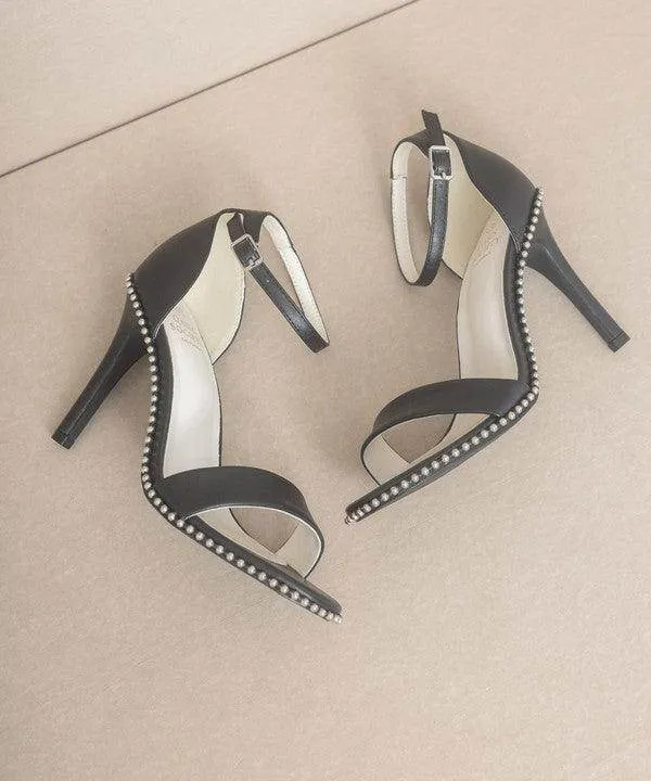 Oasis Society Dublin - Metal Stud Open Toe Heels Shoes