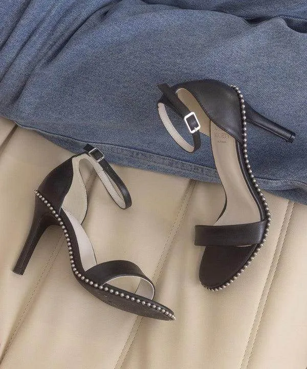 Oasis Society Dublin - Metal Stud Open Toe Heels Shoes