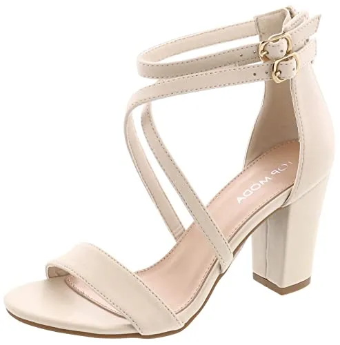 Over the Toe Strap Ankle Wrap Strap Heel Open Toe Block Heel Criss Cross Low, Black, 9