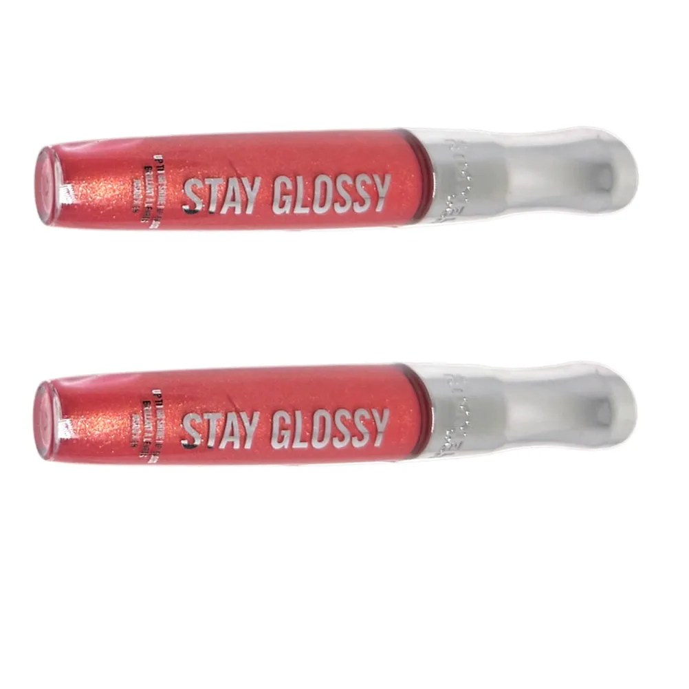 Pack of 2 Rimmel Stay Glossy 6HR Lip Gloss, All Day Seduction # 640