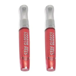 Pack of 2 Rimmel Stay Glossy 6HR Lip Gloss, All Day Seduction # 640