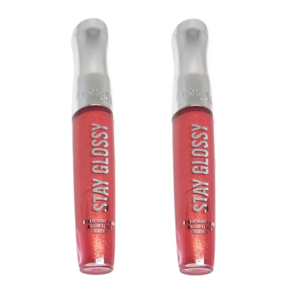 Pack of 2 Rimmel Stay Glossy 6HR Lip Gloss, All Day Seduction # 640