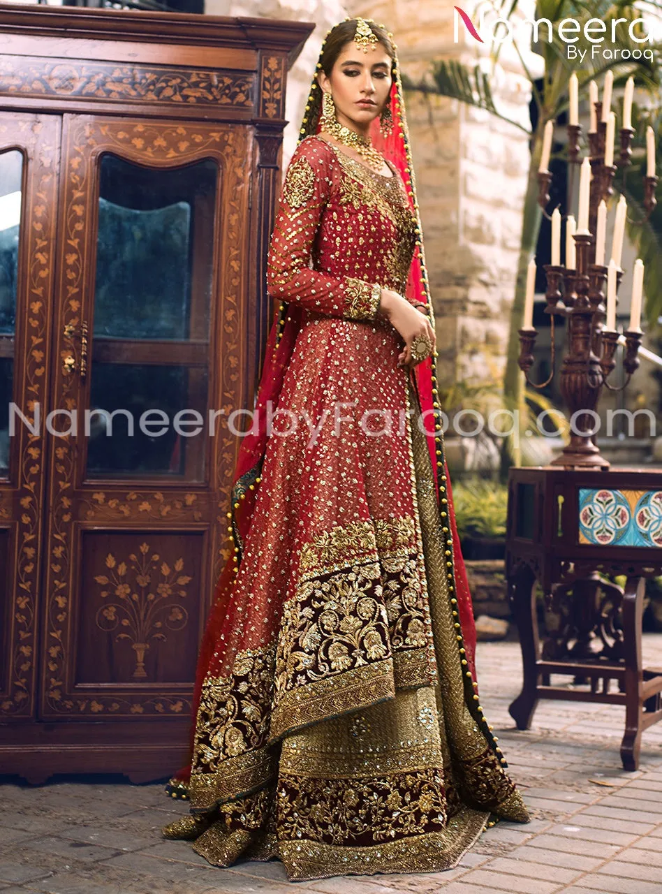 Pakistani Trail Frock with Lehenga #BR02