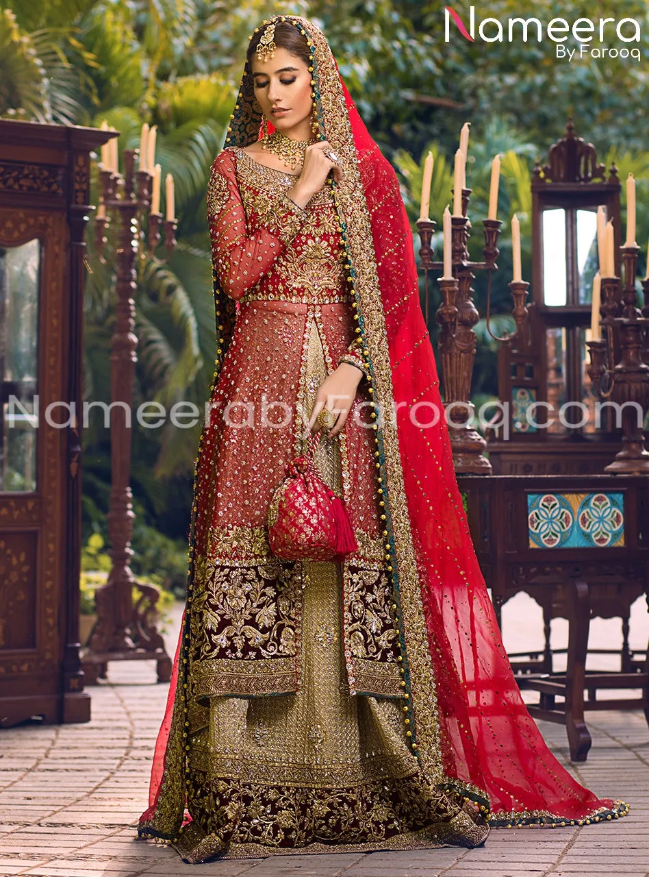 Pakistani Trail Frock with Lehenga #BR02