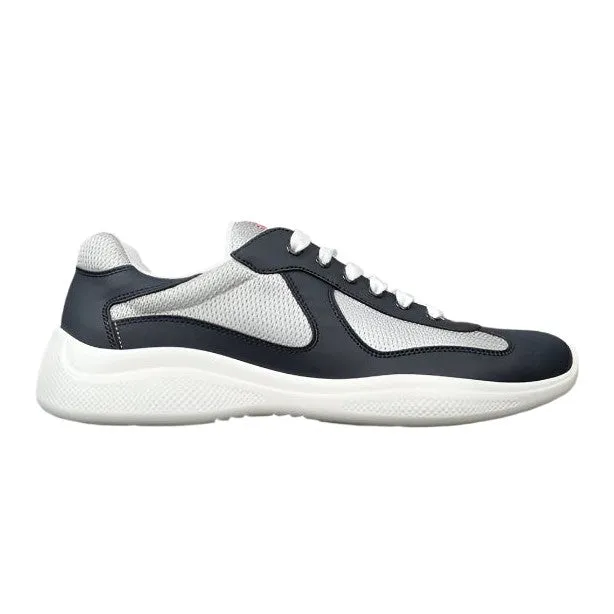 PRADA AMERICA'S CUP LEATHER NAVY SILVER