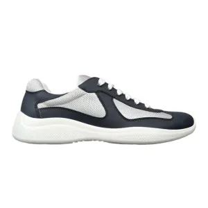 PRADA AMERICA'S CUP LEATHER NAVY SILVER