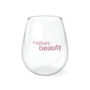 "Beauty" Stemless Wine Glass, 11.75oz
