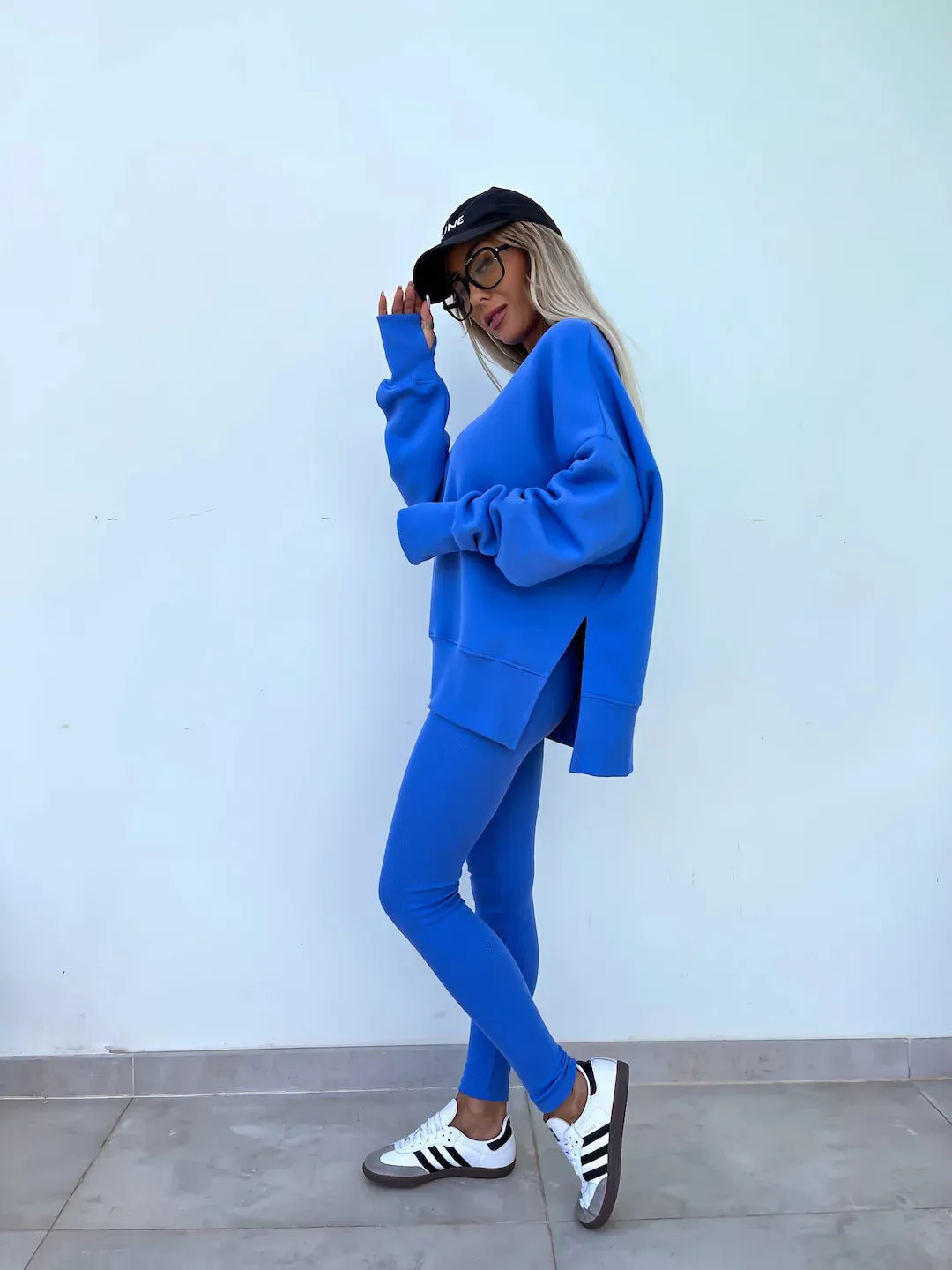 Relaxed Chic Long Sleeve Top and Leggings Two-Piece Set