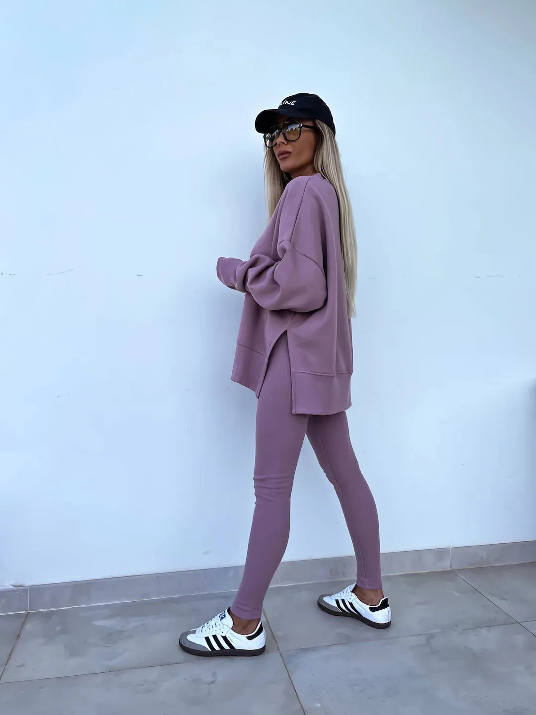 Relaxed Chic Long Sleeve Top and Leggings Two-Piece Set