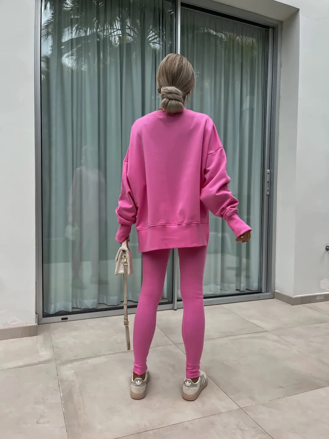 Relaxed Chic Long Sleeve Top and Leggings Two-Piece Set