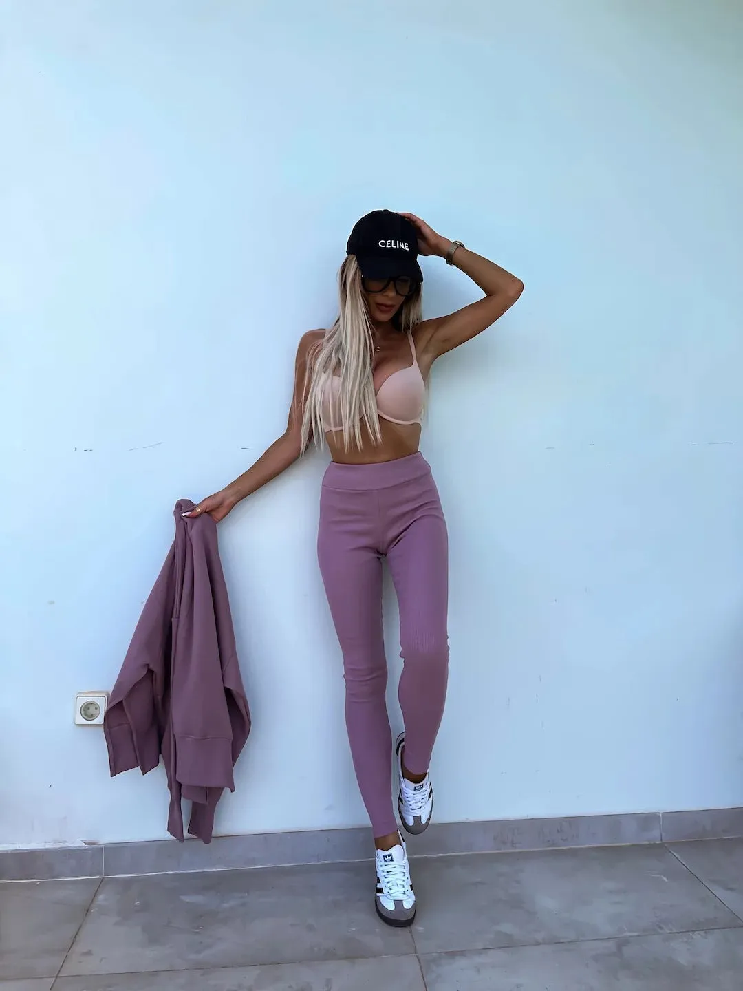 Relaxed Chic Long Sleeve Top and Leggings Two-Piece Set