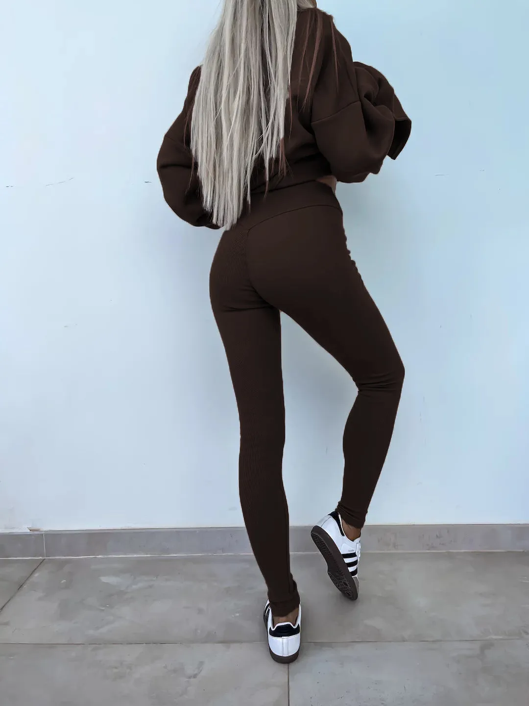 Relaxed Chic Long Sleeve Top and Leggings Two-Piece Set