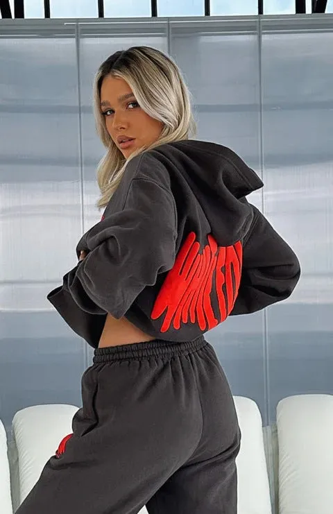 Relaxed Fit Oversized Hoodie and Jogger Sweat Set for Effortless Sporty Chic