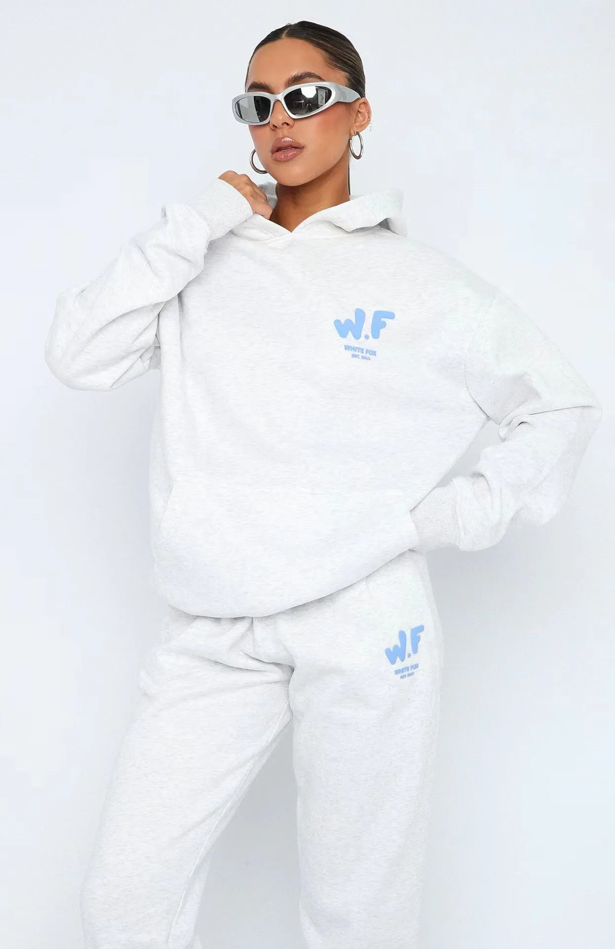 Relaxed Fit Oversized Hoodie and Jogger Sweat Set for Effortless Sporty Chic