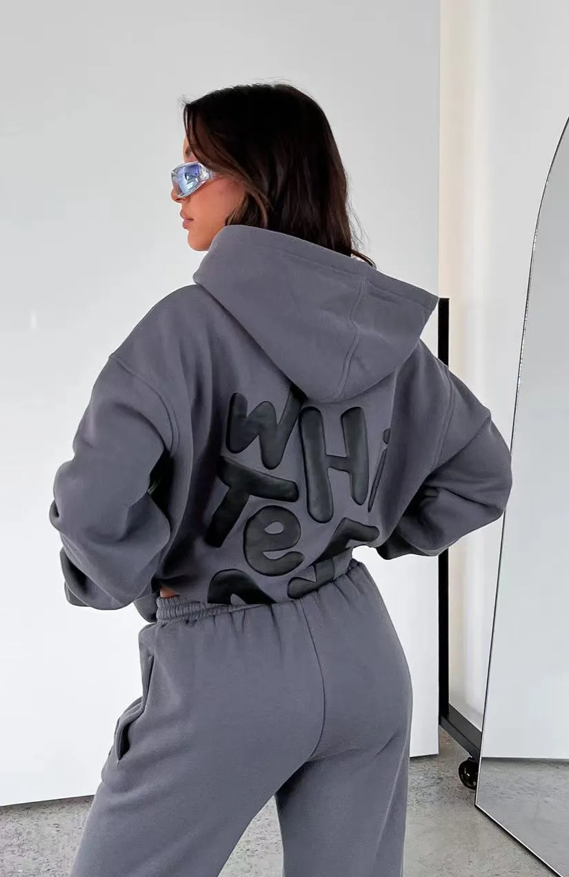 Relaxed Fit Oversized Hoodie and Jogger Sweat Set for Effortless Sporty Chic