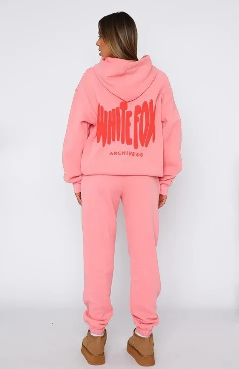 Relaxed Fit Oversized Hoodie and Jogger Sweat Set for Effortless Sporty Chic
