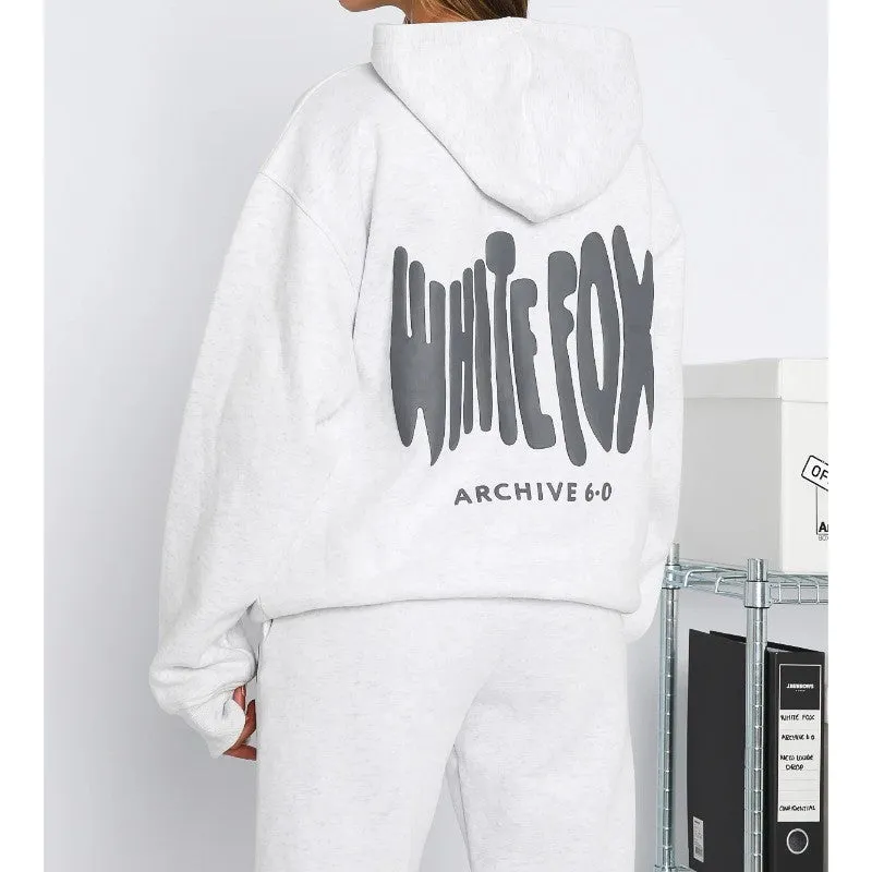 Relaxed Fit Oversized Hoodie and Jogger Sweat Set for Effortless Sporty Chic