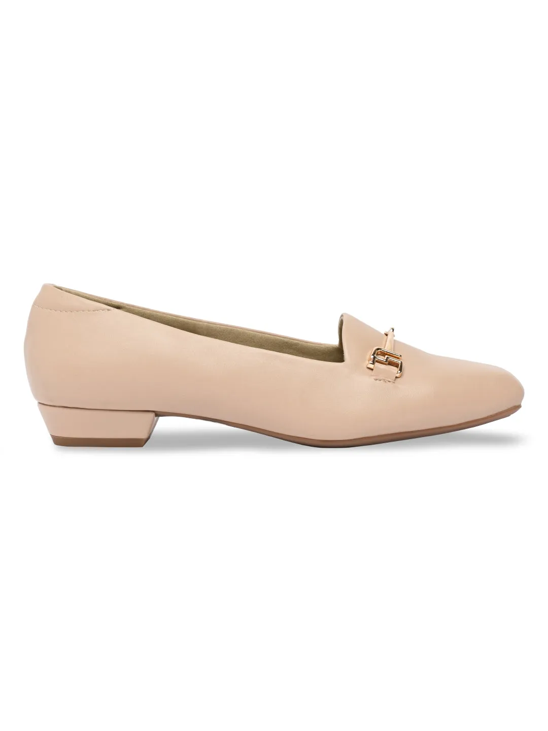 Rocia By Regal Beige Women Square Toe Workwear Pumps
