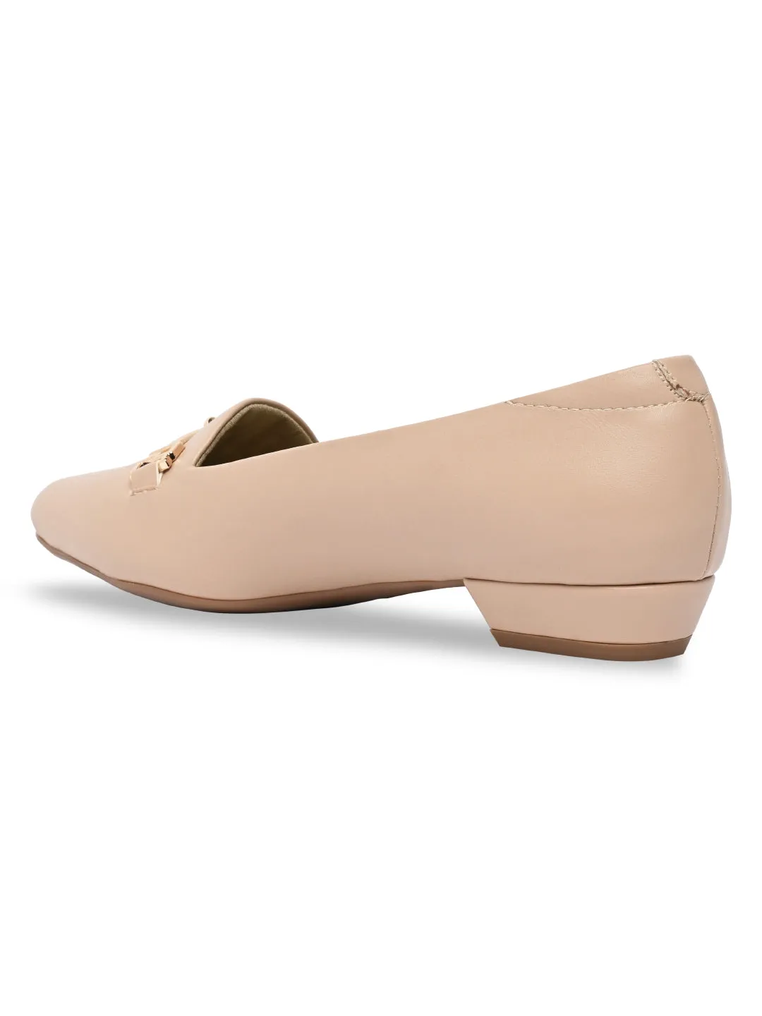 Rocia By Regal Beige Women Square Toe Workwear Pumps