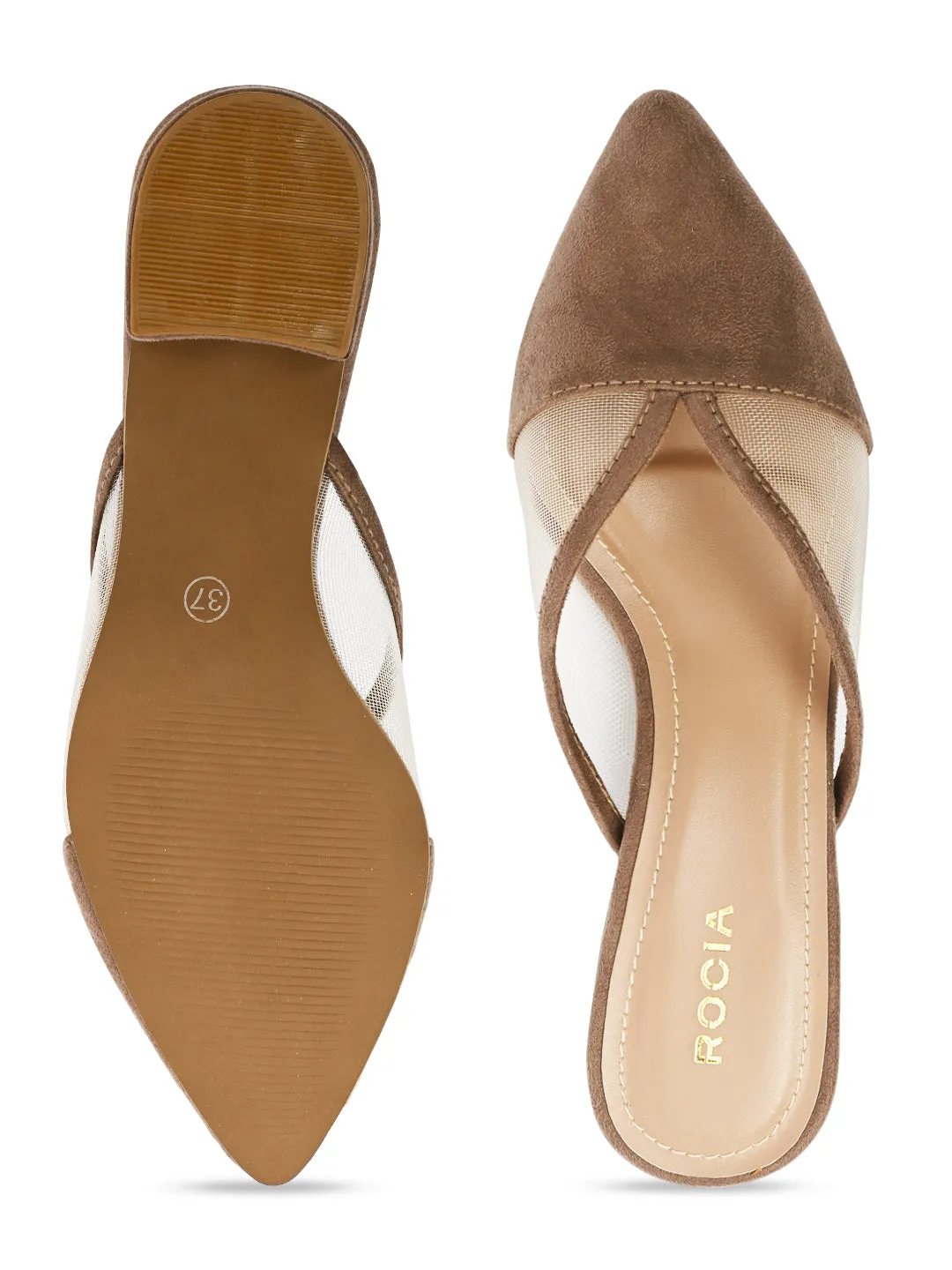 Rocia By Regal Camel Women Block Heel Mules