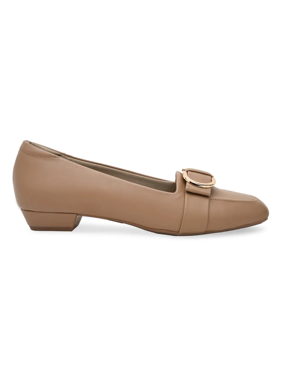 Rocia By Regal Chikoo Women Square Toe Buckled Work Wear Pumps