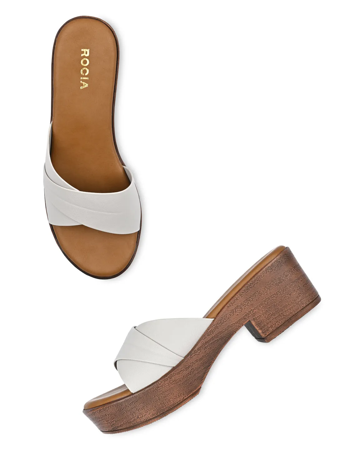 Rocia By Regal Grey Women Casual Box Heel Sandals