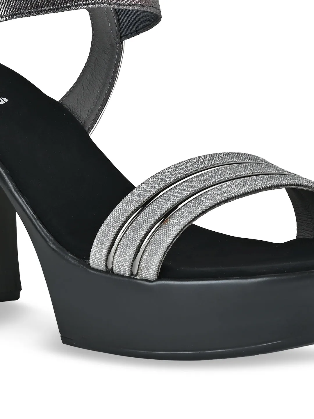 Rocia By Regal Gun Metal Women High Heel Sandal