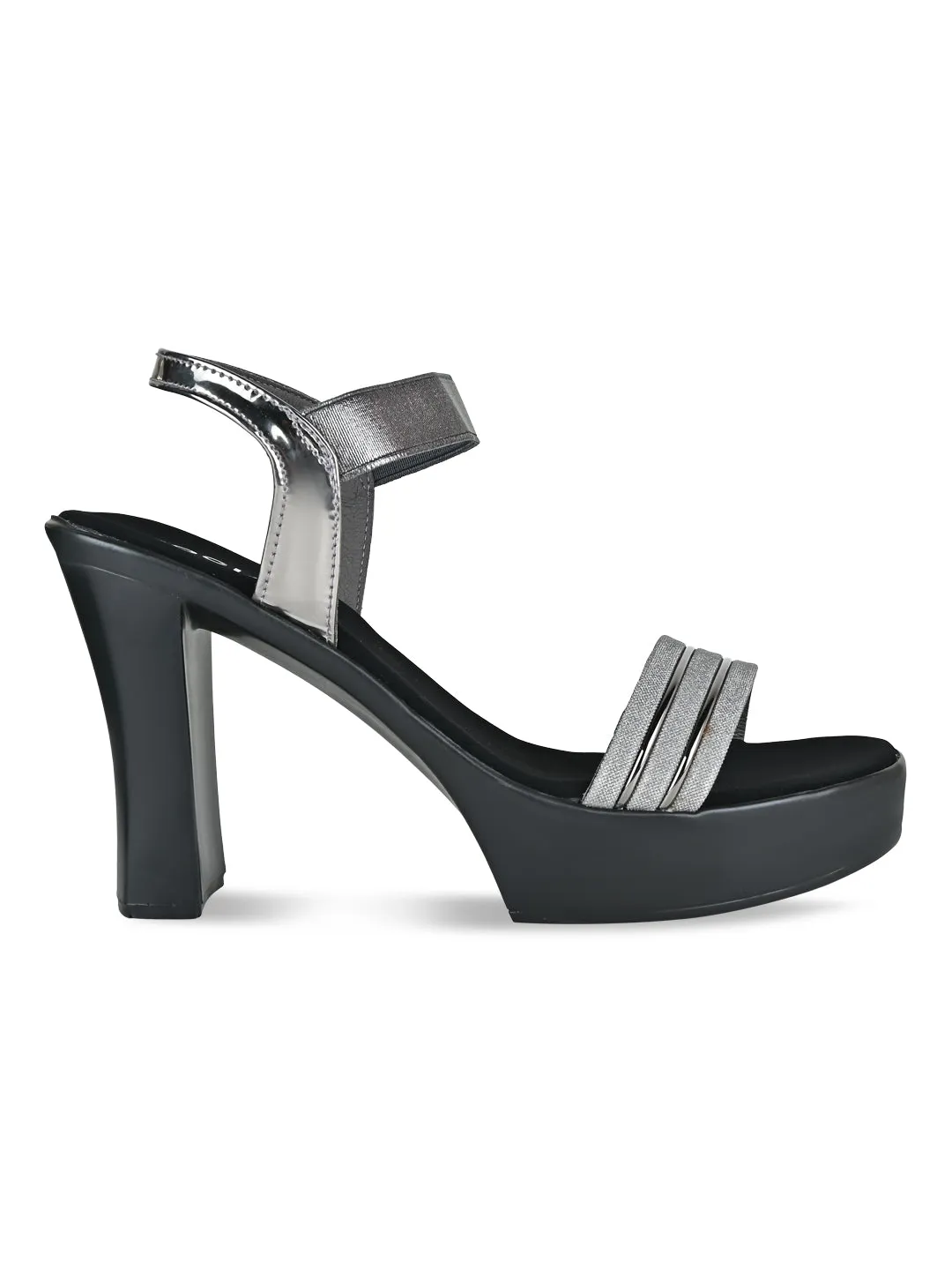Rocia By Regal Gun Metal Women High Heel Sandal