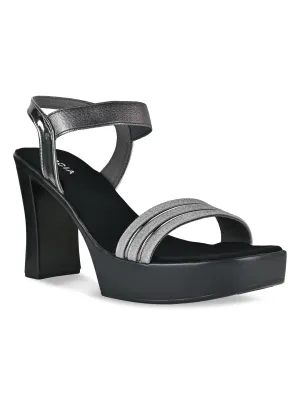 Rocia By Regal Gun Metal Women High Heel Sandal