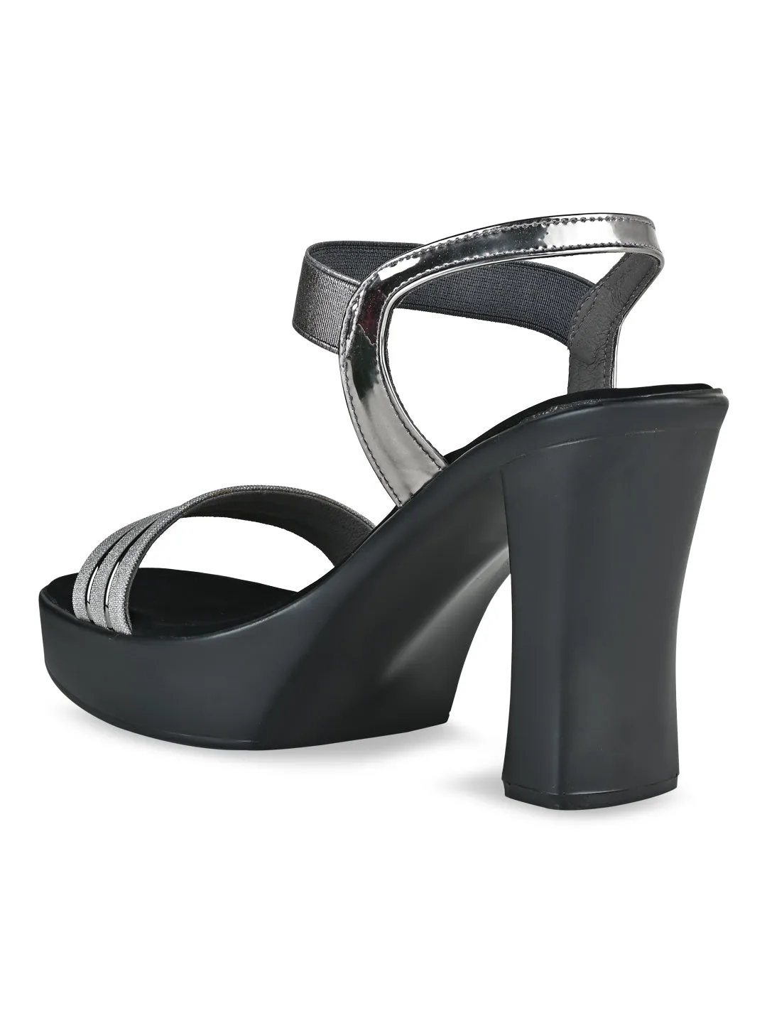 Rocia By Regal Gun Metal Women High Heel Sandal