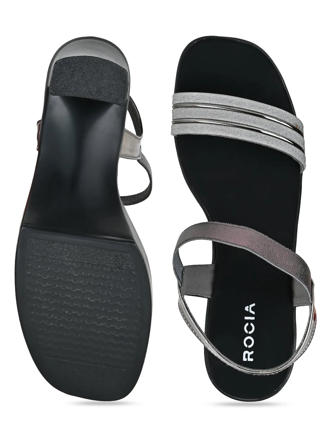 Rocia By Regal Gun Metal Women High Heel Sandal