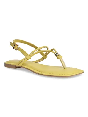 Rocia By Regal Mustard Women Casual Flat Sandals