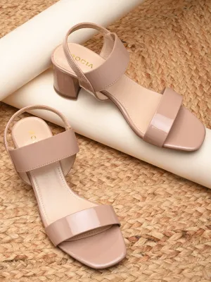 Rocia By Regal Nude Women Classic Patent Sandals